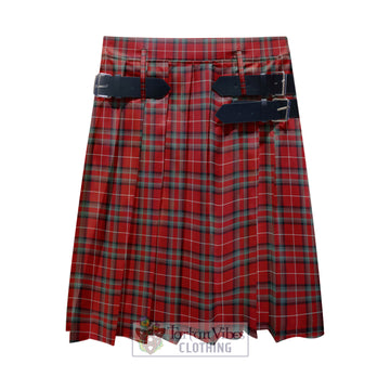 Stuart of Bute Tartan Men's Pleated Skirt - Fashion Casual Retro Scottish Kilt Style