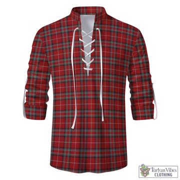 Stuart of Bute Tartan Men's Scottish Traditional Jacobite Ghillie Kilt Shirt