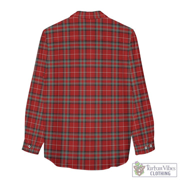 Stuart of Bute Tartan Womens Casual Shirt with Family Crest