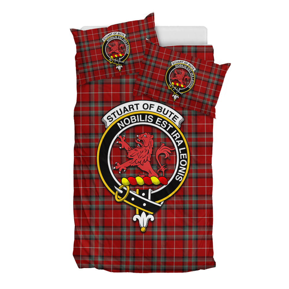 Stuart of Bute Tartan Bedding Set with Family Crest - Tartan Vibes Clothing