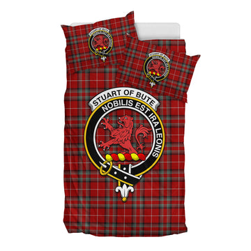 Stuart of Bute Tartan Bedding Set with Family Crest - Tartan Vibes Clothing