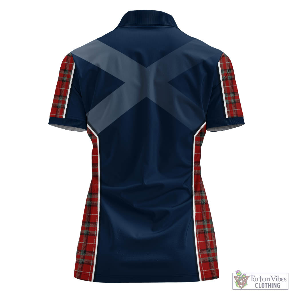 Tartan Vibes Clothing Stuart of Bute Tartan Women's Polo Shirt with Family Crest and Scottish Thistle Vibes Sport Style