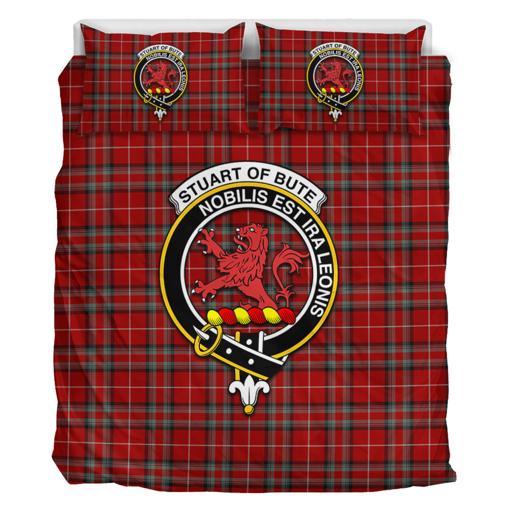 Stuart of Bute Tartan Bedding Set with Family Crest - Tartan Vibes Clothing