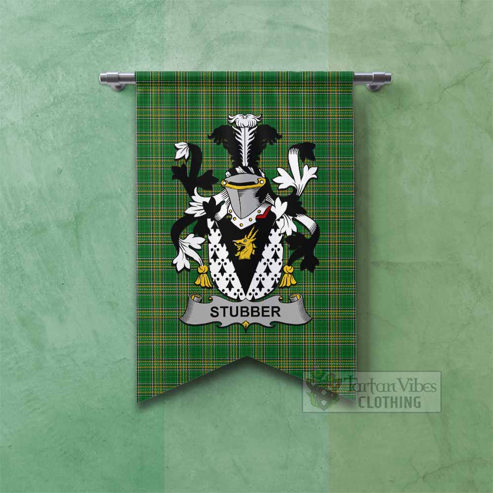 Stubber Irish Clan Tartan Gonfalon, Tartan Banner with Coat of Arms Fishtail - Tartan Vibes Clothing