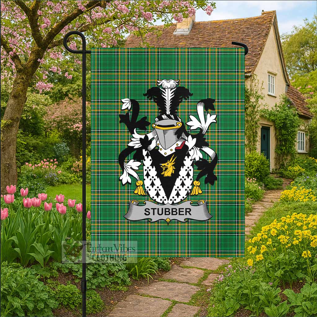 Stubber Irish Clan Tartan Flag with Coat of Arms