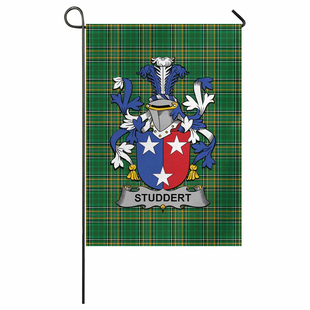 Studdert Irish Clan Tartan Flag with Coat of Arms