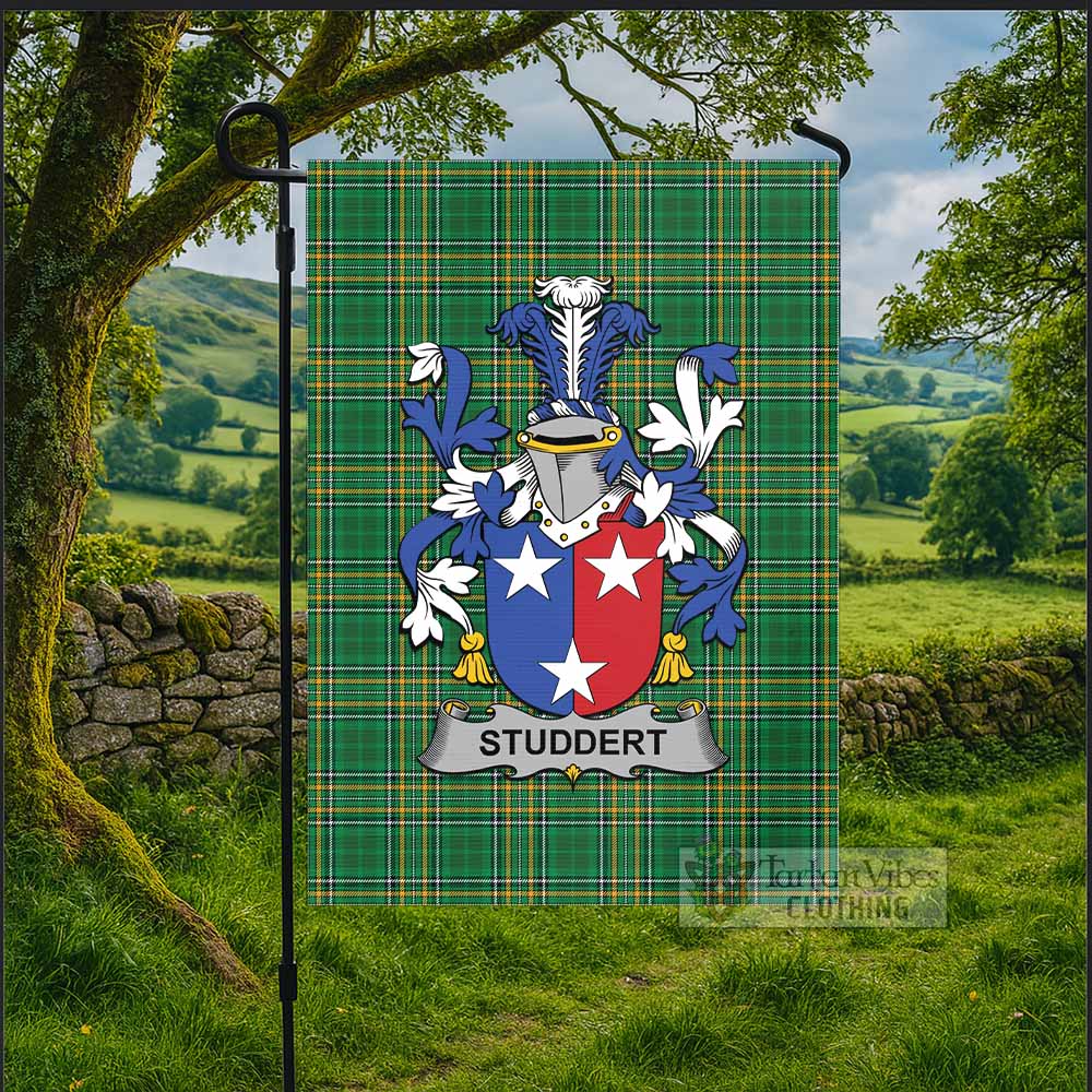 Studdert Irish Clan Tartan Flag with Coat of Arms