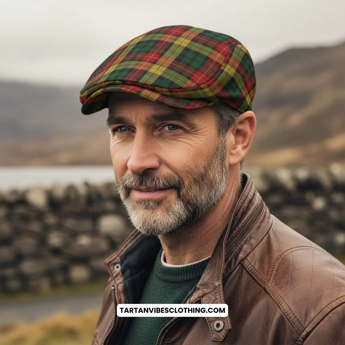 Buchanan Tartan Jeff Cap, Tartan Flat Cap