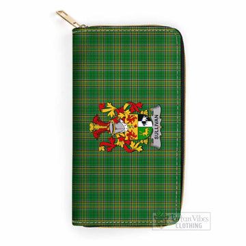 Sullivan Irish Clan Tartan Women's Leather Wallet with Coat of Arms