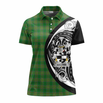 Tartan Vibes Clothing Sullivan (Beare) Irish Clan Women's Polo Shirt Celtic Circle Style