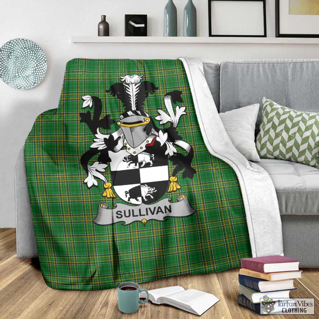 Sullivan (Beare) Irish Clan Tartan Blanket with Coat of Arms - Tartan Vibes Clothing