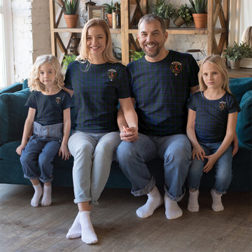 Sutherland Tartan T-Shirt with Family Crest