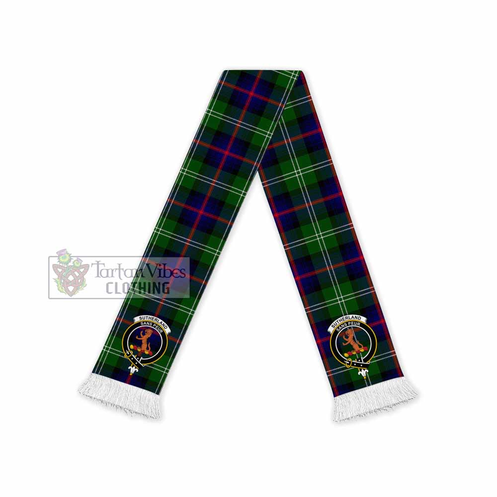 Tartan Vibes Clothing Sutherland Tartan Ruffneck Scarf with Family Crest