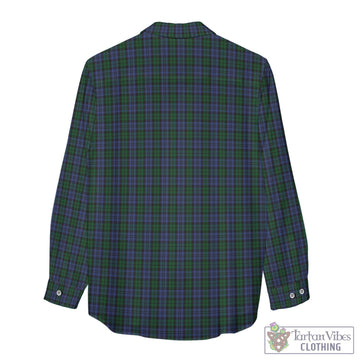 Sutherland Tartan Womens Casual Shirt with Family Crest