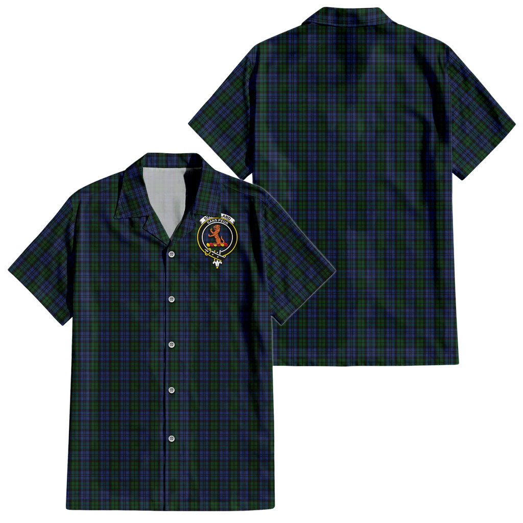 sutherland-tartan-short-sleeve-button-down-shirt-with-family-crest