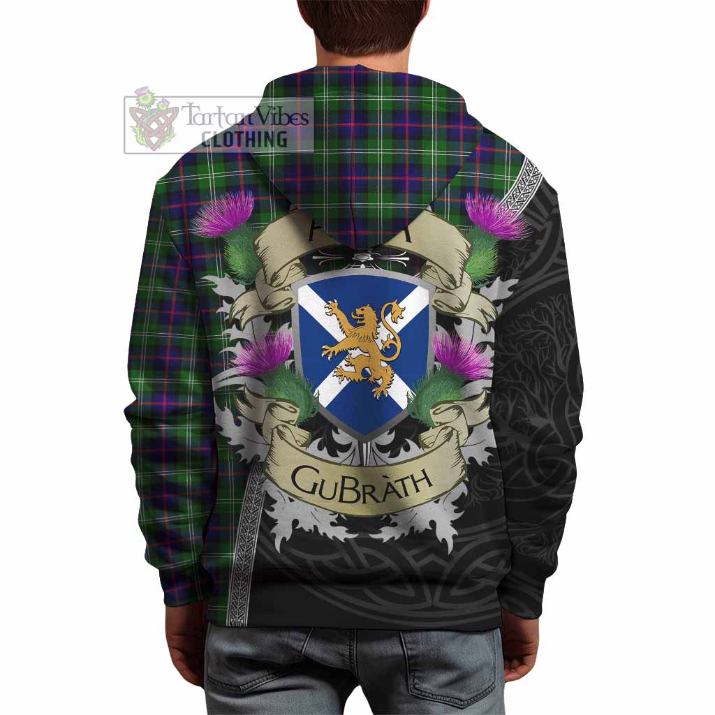 Tartan Vibes Clothing Sutherland Tartan Family Crest Hoodie Lion Rampant Royal Thistle Shield Celtic Inspired