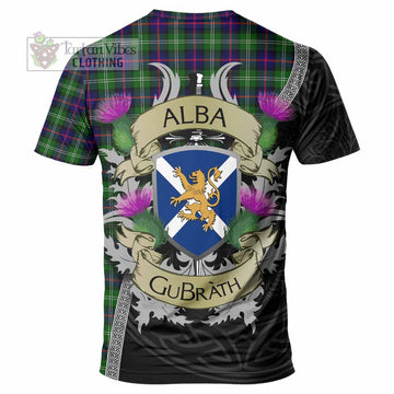 Tartan Vibes Clothing Sutherland Tartan Family Crest T-Shirt Lion Rampant Royal Thistle Shield Celtic Inspired