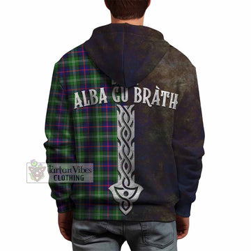 Sutherland Tartan Family Crest Hoodie Alba Gu Brath Be Brave Lion Ancient Style