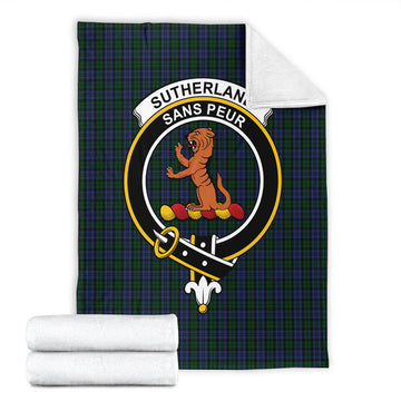 Sutherland Tartan Blanket with Family Crest