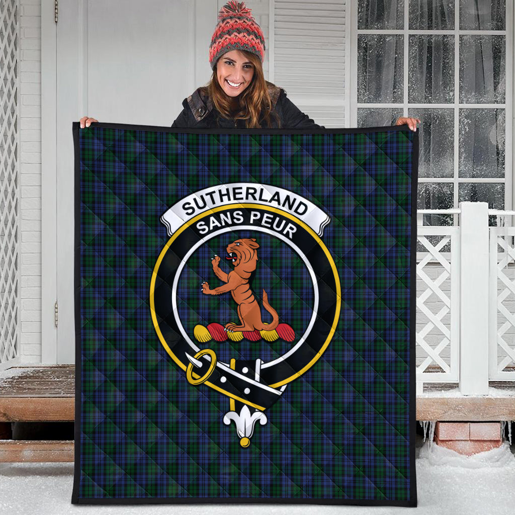 sutherland-tartan-quilt-with-family-crest