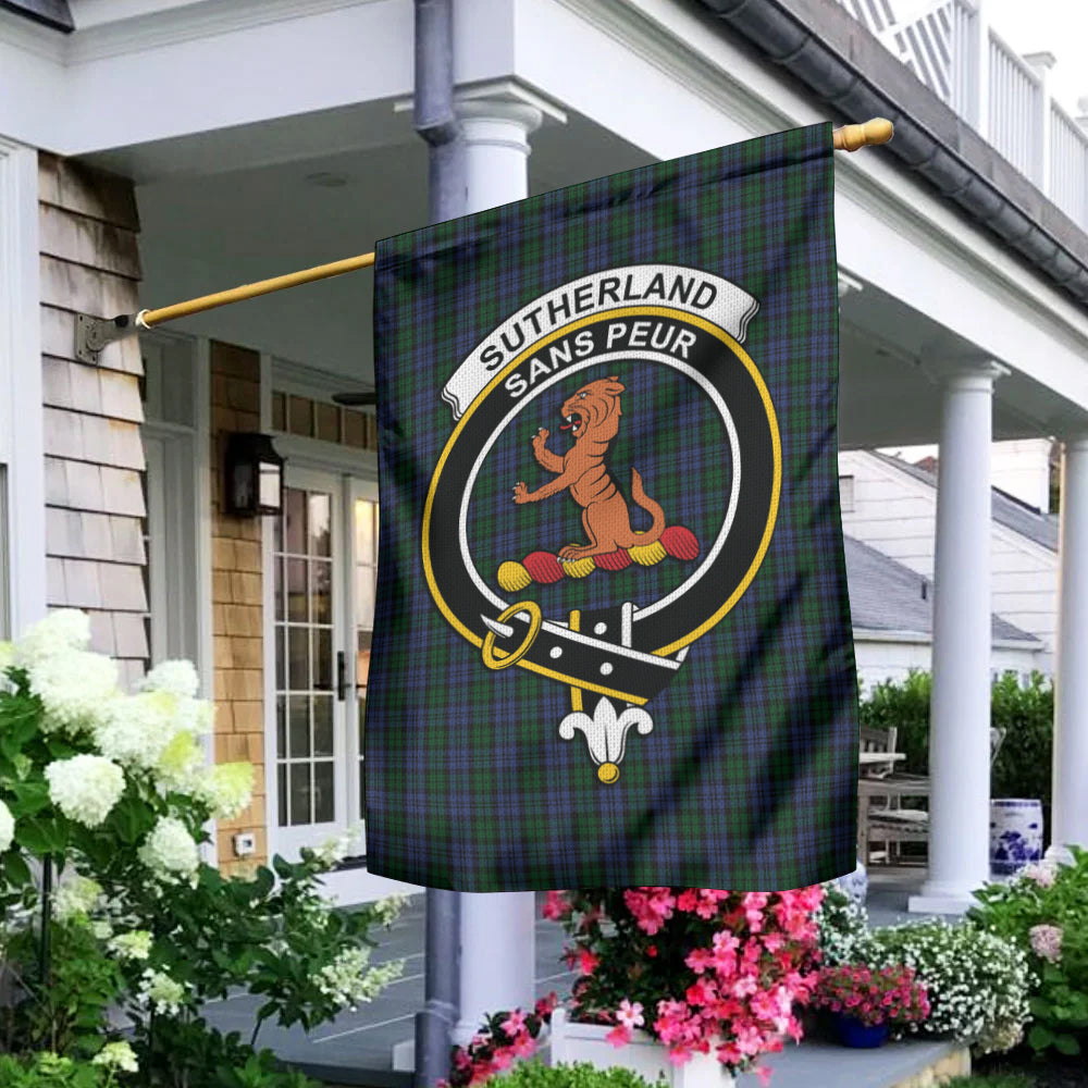 sutherland-tartan-flag-with-family-crest