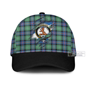 Sutherland Ancient Tartan Classic Cap with Family Crest In Me Style