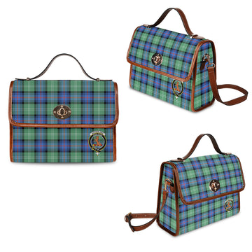 Sutherland Ancient Tartan Waterproof Canvas Bag with Family Crest