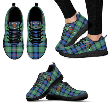 Sutherland Ancient Tartan Sneakers with Family Crest