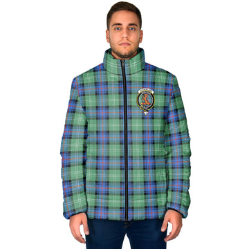 Sutherland Ancient Tartan Padded Jacket with Family Crest
