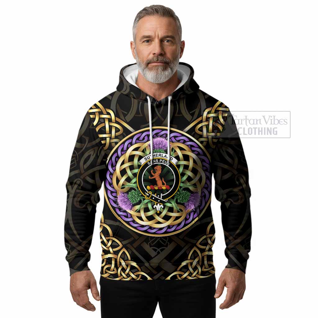 Sutherland Clan Crest Hoodie Celtic Scottish Thistle