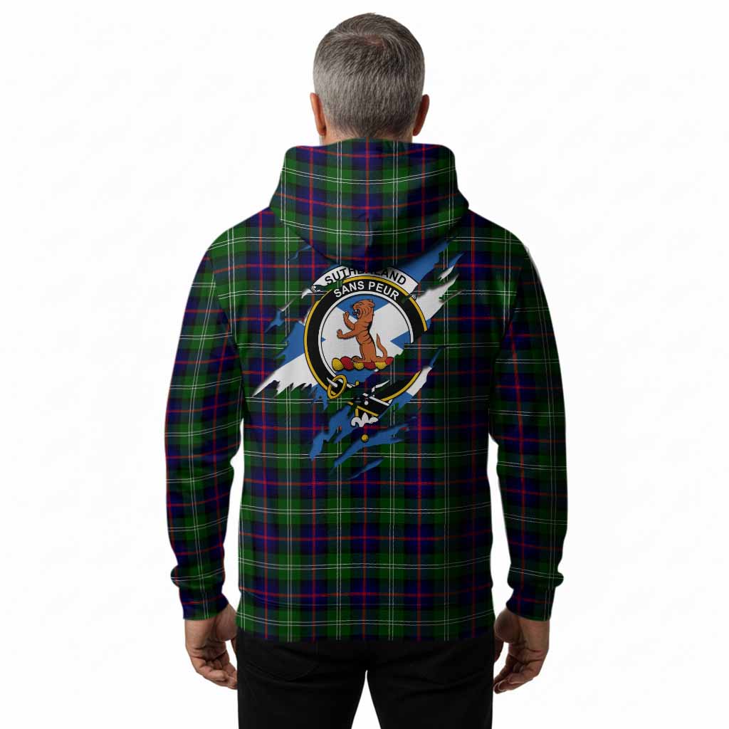 Sutherland Clan Crest In Me Tartan Hoodie Scotland Flag Style