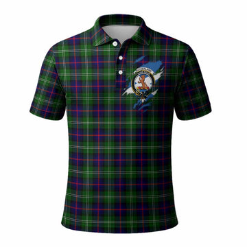 Sutherland Clan Crest In Me Tartan Polo Shirt Scotland Flag Style