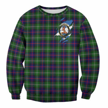 Sutherland Clan Crest In Me Tartan Sweatshirt Scotland Flag Style
