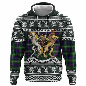 Sutherland Clan Tartan Crest Christmas Hoodie Coat of Arms Funny Style