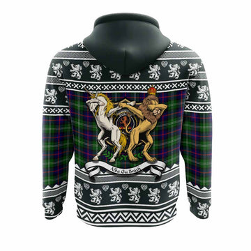 Sutherland Clan Tartan Crest Christmas Hoodie Coat of Arms Funny Style