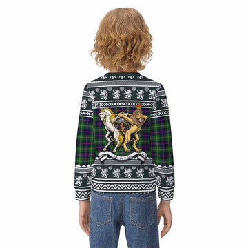 Sutherland Clan Tartan Crest Christmas Kid Ugly Sweatshirt Coat of Arms Funny Style