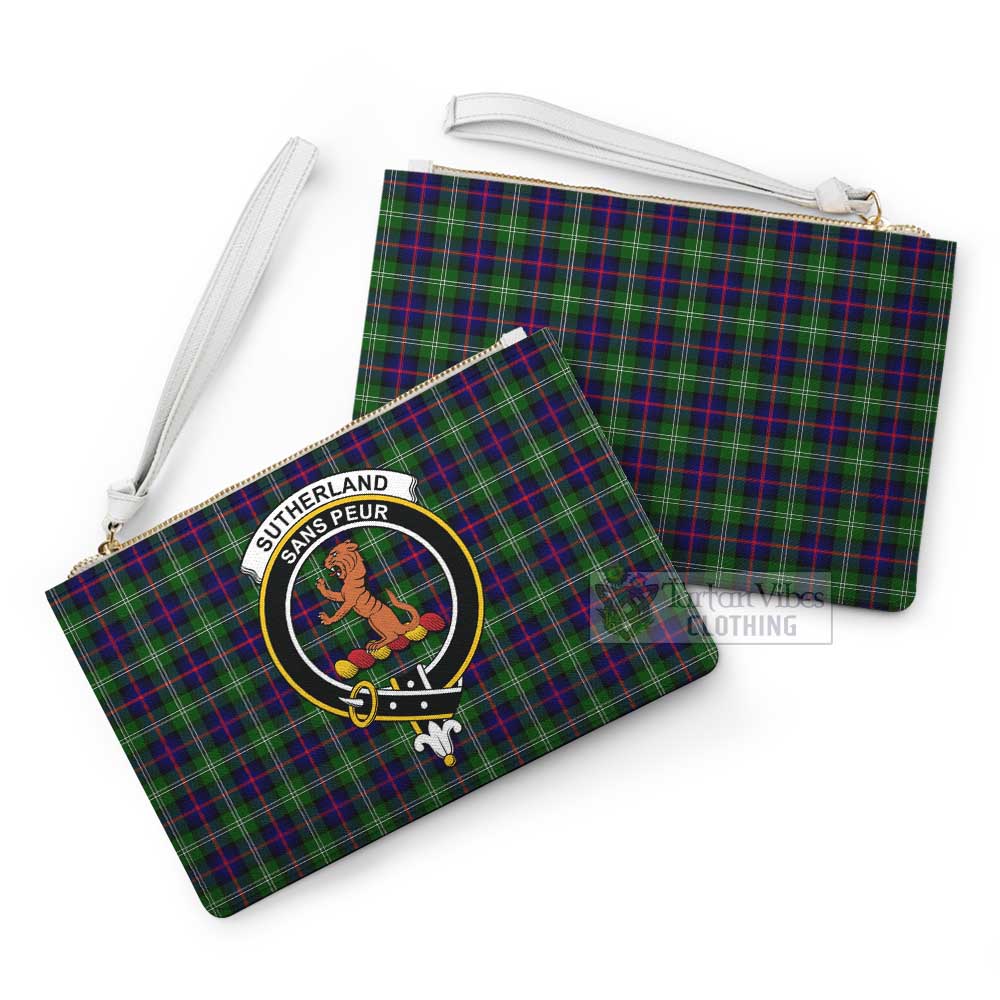 Tartan Vibes Clothing Sutherland Family Crest Tartan Clutch Bag