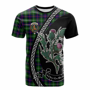 Sutherland Family Crest Tartan Cotton T-shirt Alba Thistle Inspired