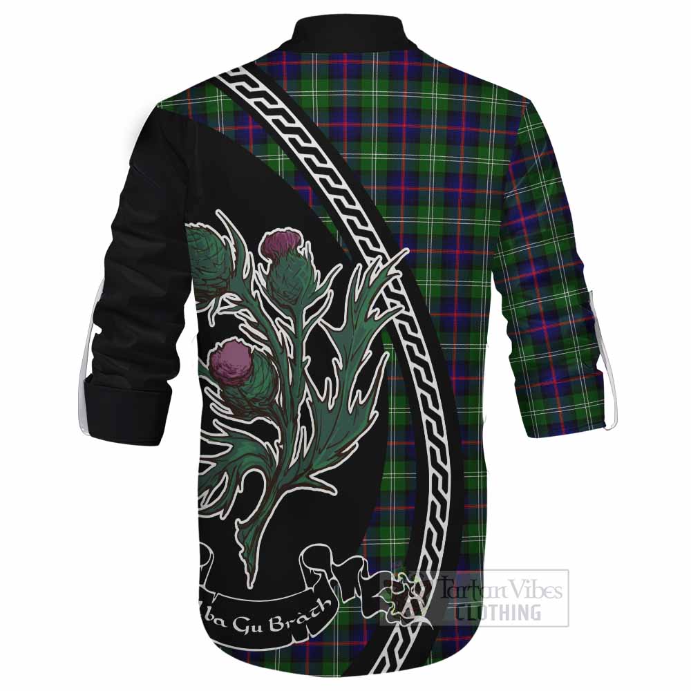 Sutherland Family Crest Tartan Ghillie Shirt Alba Thistle Inspired - Tartan Vibes Clothing