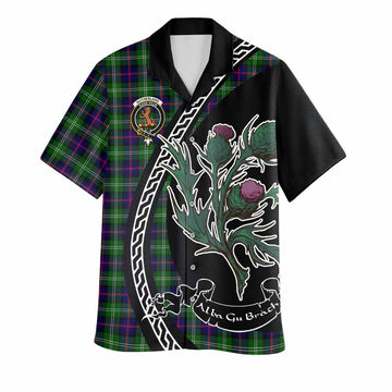 Sutherland Family Crest Tartan Hawaiian Shirt Alba Thistle Inspired