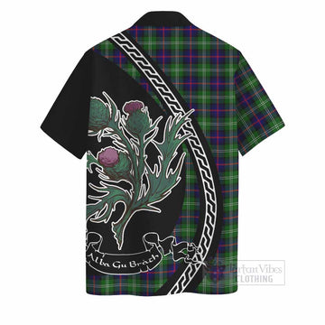 Sutherland Family Crest Tartan Hawaiian Shirt Alba Thistle Inspired