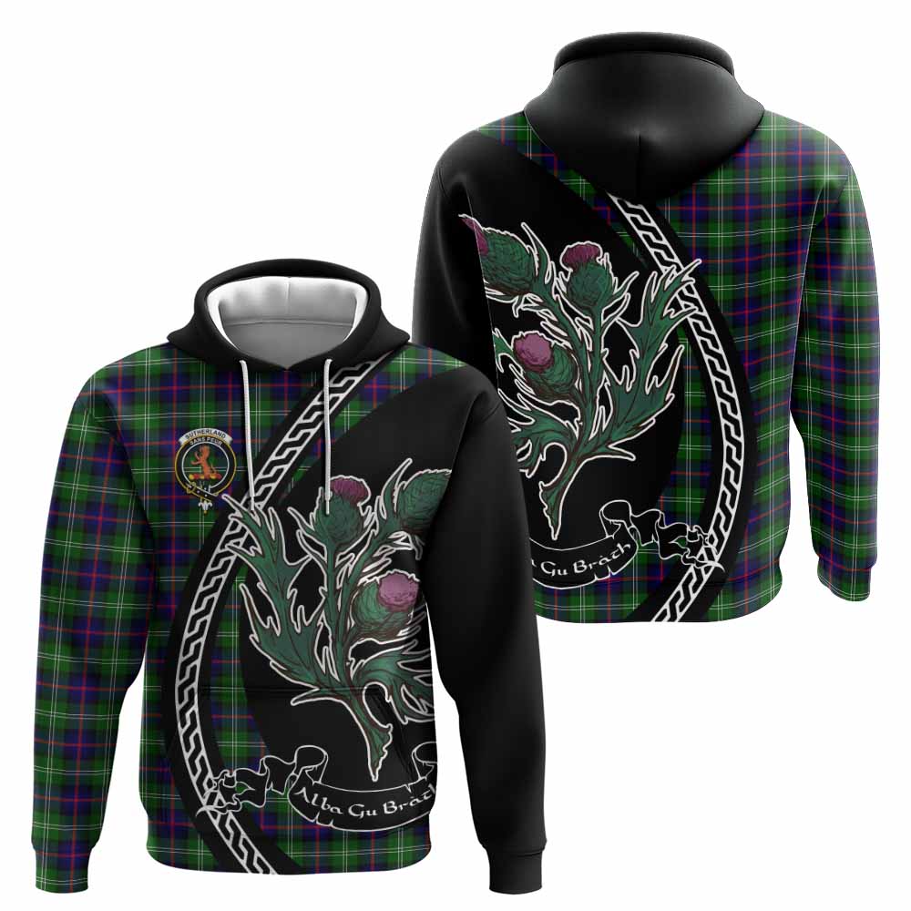 Sutherland Family Crest Tartan Hoodie Alba Thistle Inspired - Tartan Vibes Clothing