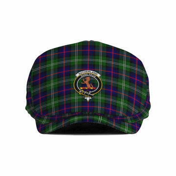 Sutherland Family Crest Tartan Jeff Cap, Tartan Flat Cap