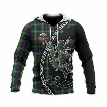 Sutherland Family Crest Tartan Knitted Hoodie Alba Thistle Inspired