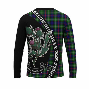 Sutherland Family Crest Tartan Long Sleeve T-Shirt Alba Thistle Inspired - Tartan Vibes Clothing