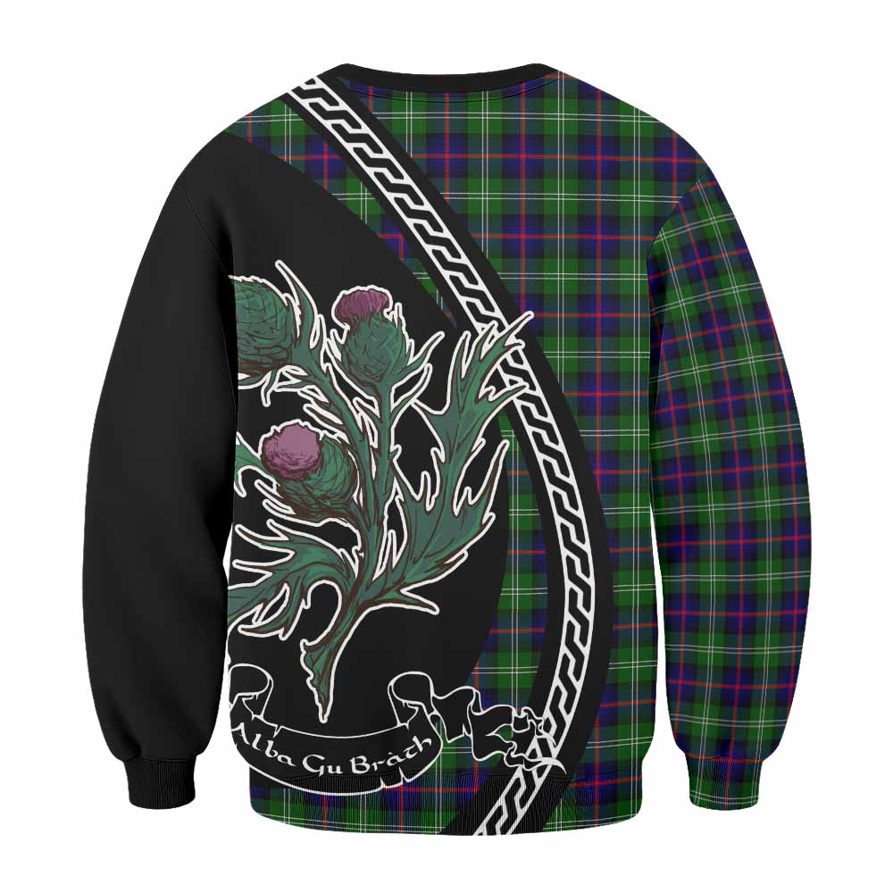 Sutherland Family Crest Tartan Sweatshirt Alba Thistle Inspired - Tartan Vibes Clothing