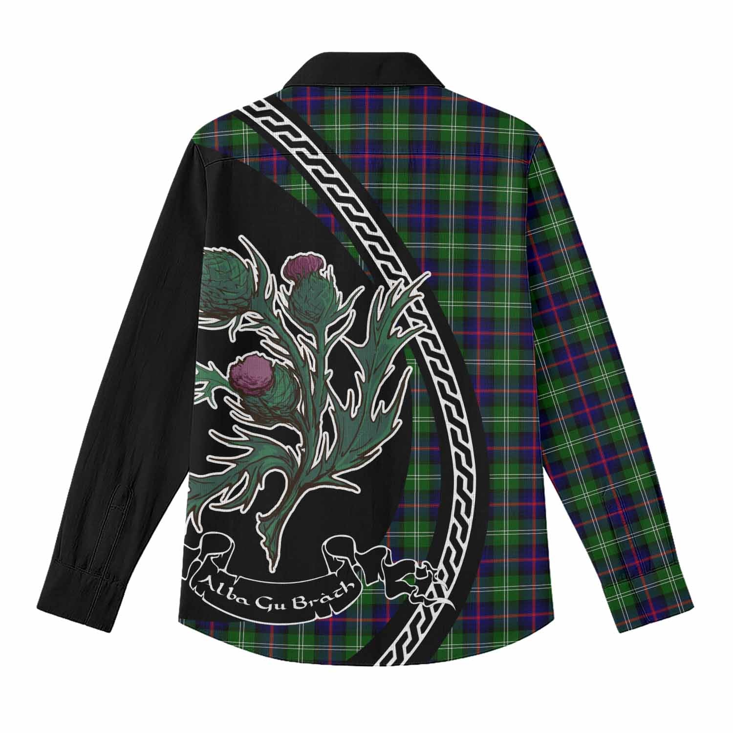 Sutherland Family Crest Tartan Women Casual Shirt Alba Thistle Inspired - Tartan Vibes Clothing