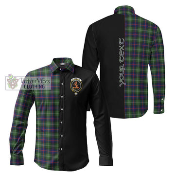 Sutherland Tartan Long Sleeve Button Shirt with Family Crest and Half Of Me Style