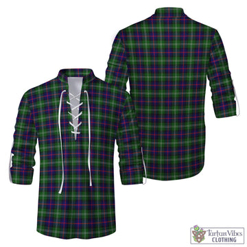 Tartan Vibes Clothing Sutherland Modern Tartan Men's Scottish Traditional Jacobite Ghillie Kilt Shirt
