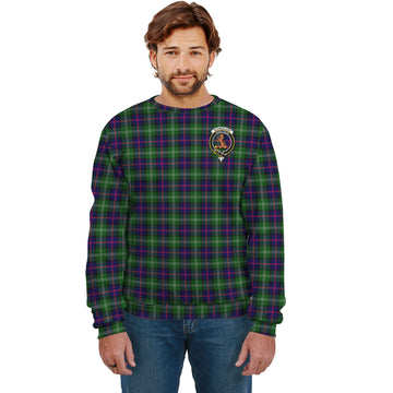 Sutherland Modern Tartan Sweatshirt with Family Crest